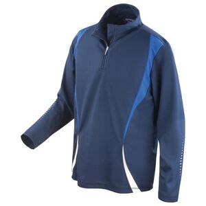 Spiro Unisex Adult Trial Zip Neck Training Top / Navy/Royal Blue/White